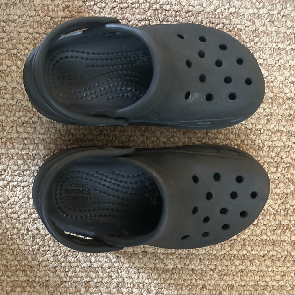 CROCS Kids Charcoal Slip-On Clogs
